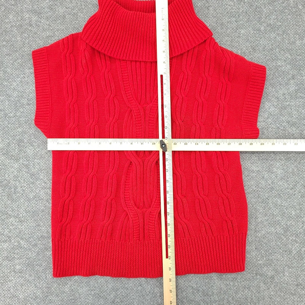 Talbots Sweater Womens Size MP Medium Petite Turtleneck Cable Knit Wool Blend - Picture 3 of 8